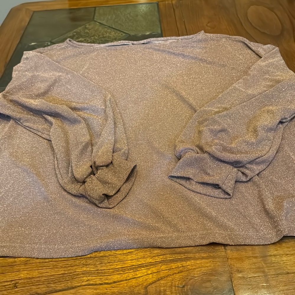 Rose / pink sparkling top size 4XL